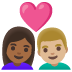 couple with heart, woman, man, medium-dark skin tone, medium-light skin tone